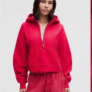 Lululemon Scuba Oversized Red Half-Zip Hoodie